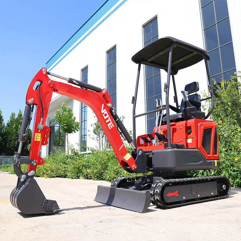 1.6 Ton Hydraulic Mini Excavator – VOTE Micro Digger with KIPOR Engine | Crawler Farm Excavator | CE Certified