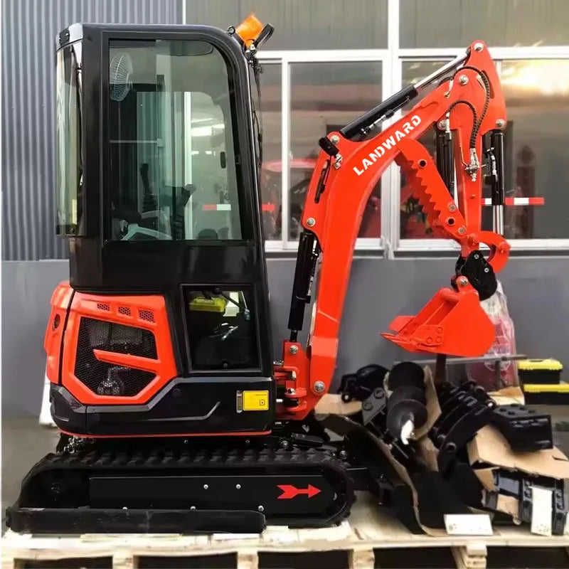 1.5–1.8 Ton Hydraulic Mini Excavator – EPA/EURO 5 Certified Crawler Digger, Small Excavator Machine for Farms & Construction