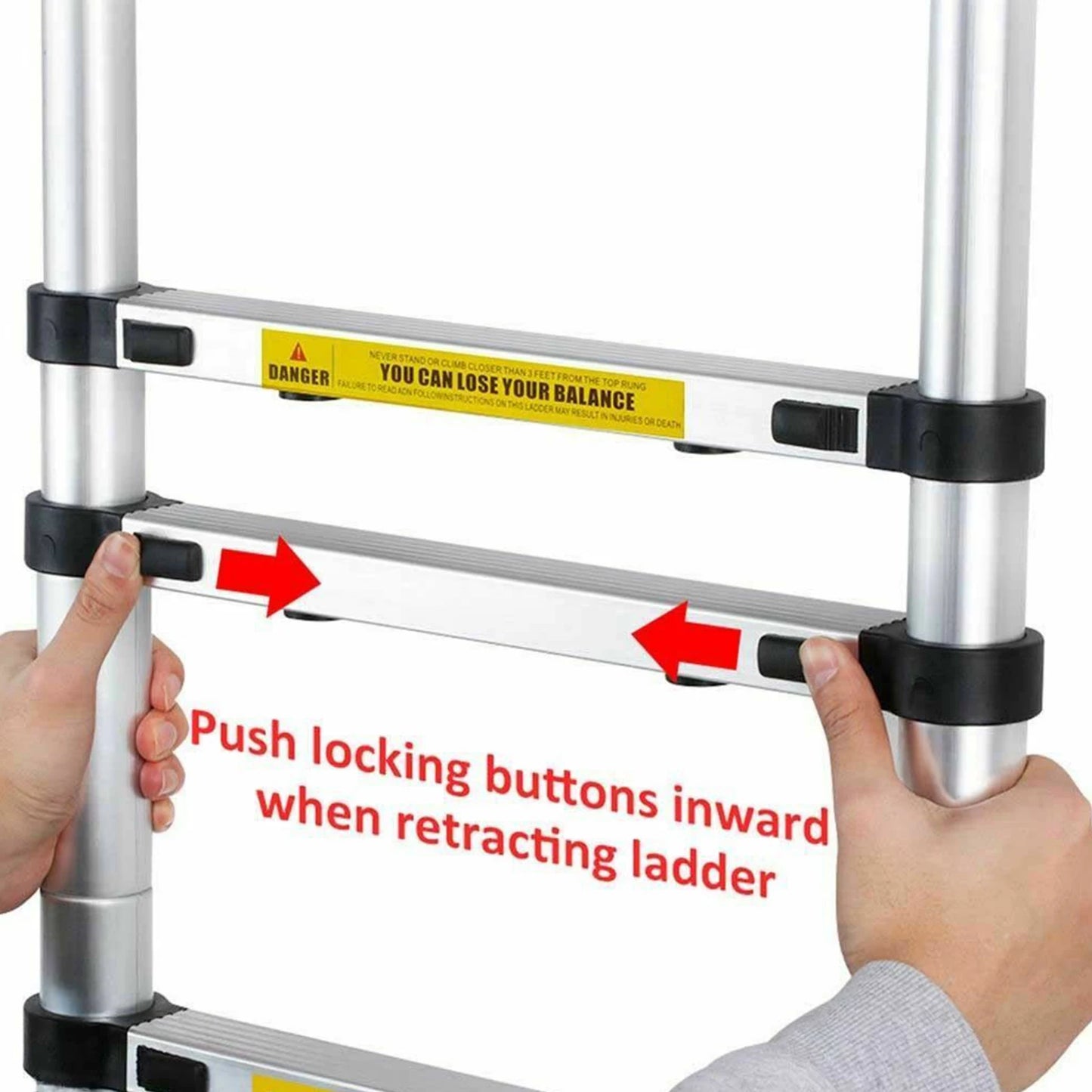 Ladder Portable Extendable Multi-Purpose Folding Aluminium Ladder Heavy Duty Extension