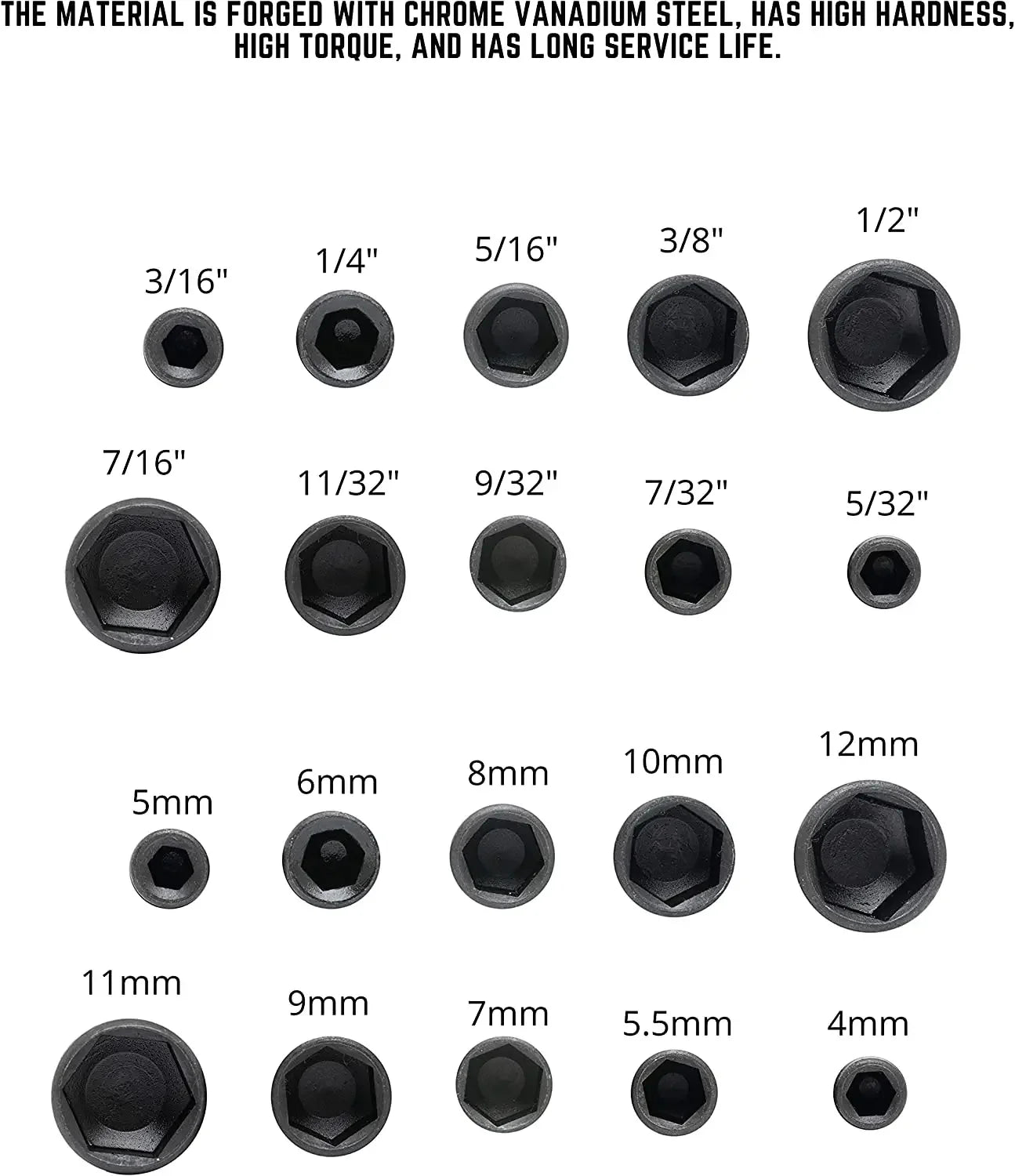 9pcs Nut Driver Set 5mm–13mm – Hex Sockets Sleeve Bits for Screwdriver & Power Drill, Stainless Steel Socket Wrench Set
