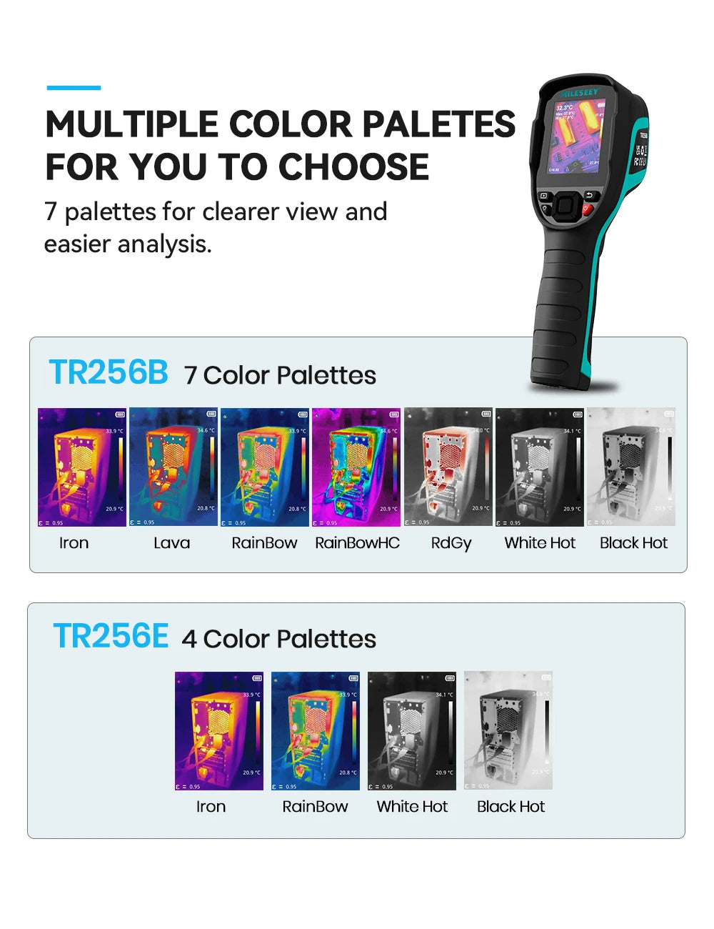 TR256E /B Thermal Imager 256X192 Thermal Imaging Camera Infrared Temperature Meter For Repair, PCB, Pipeline Detection