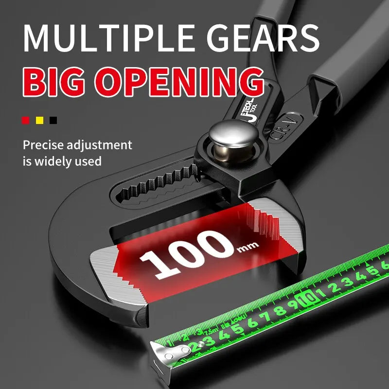 Adjustable Water Pump Pliers – Quick Release Pipe Wrench (8" 10" 12") for Plumbing & DIY