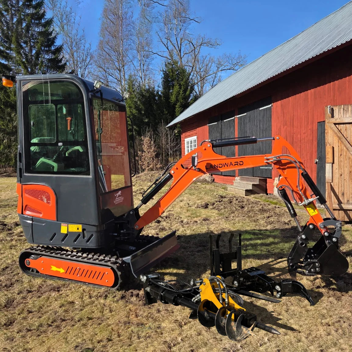 2 Ton Hydraulic Mini Excavator – 1.6T/1T Diesel Trench Digger for Home, Farm & Orchard Use
