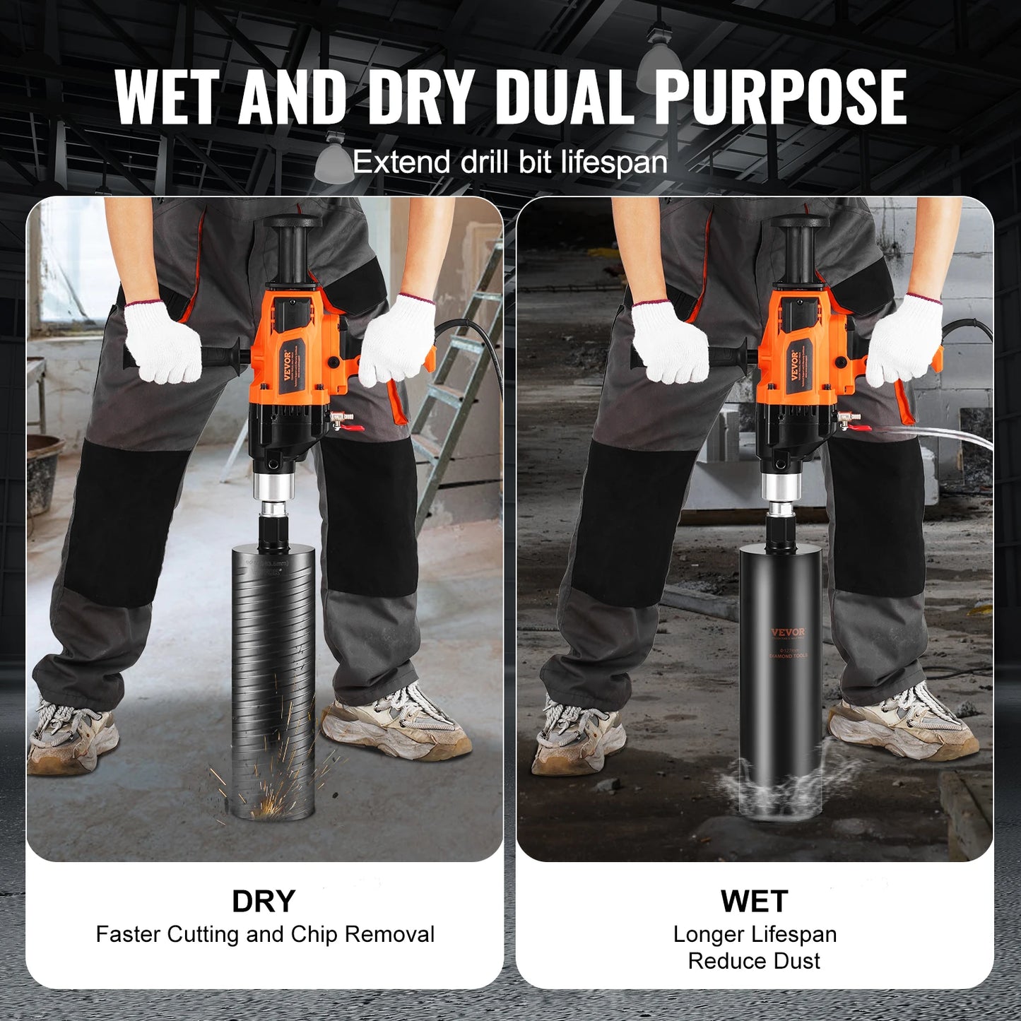 Handheld Diamond Core Drill Machine – Wet & Dry Concrete Drilling 2000W/2600W