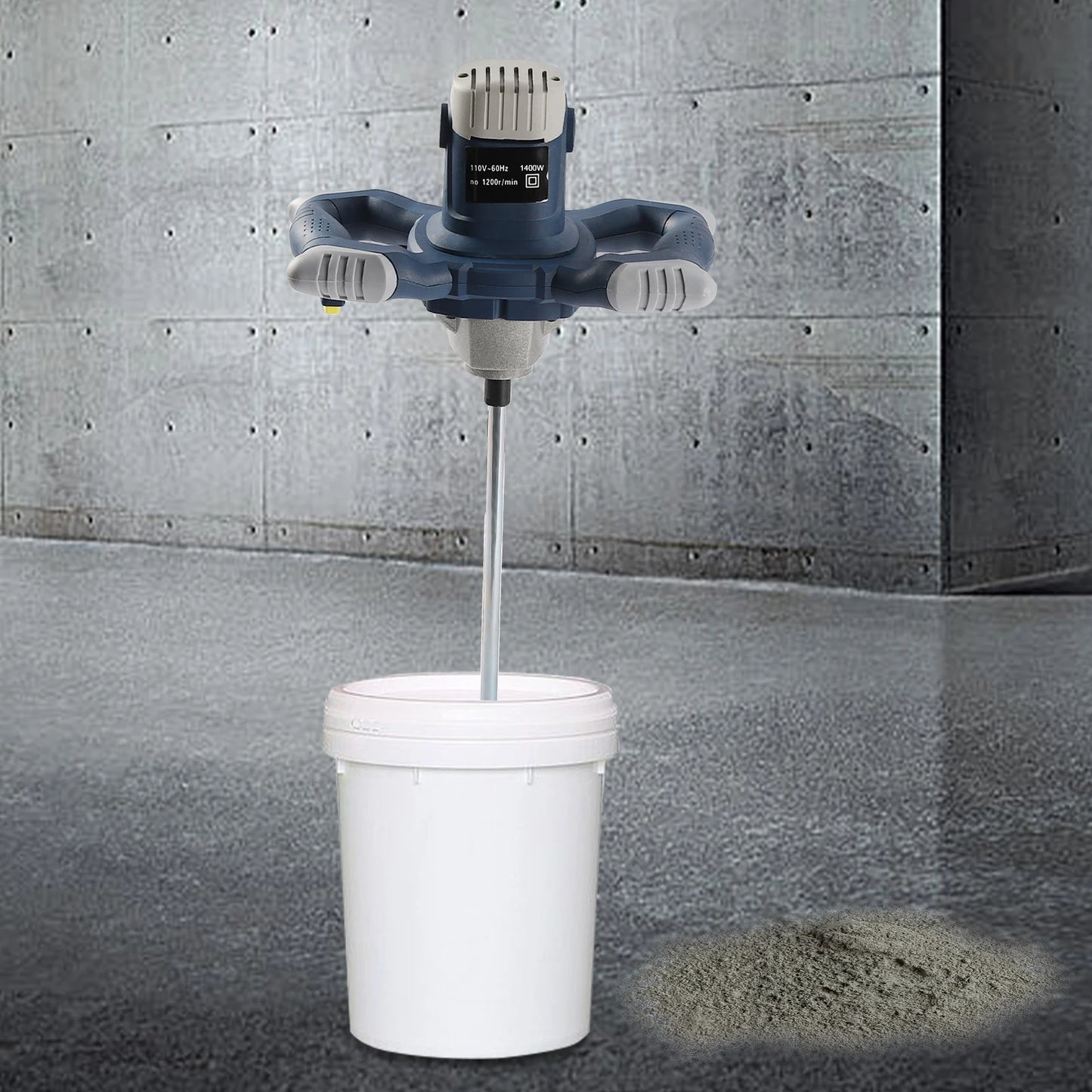 1400W Handheld Electric Cement Mixer – 6-Speed Plaster, Mortar, Paint & Grout Stirrer