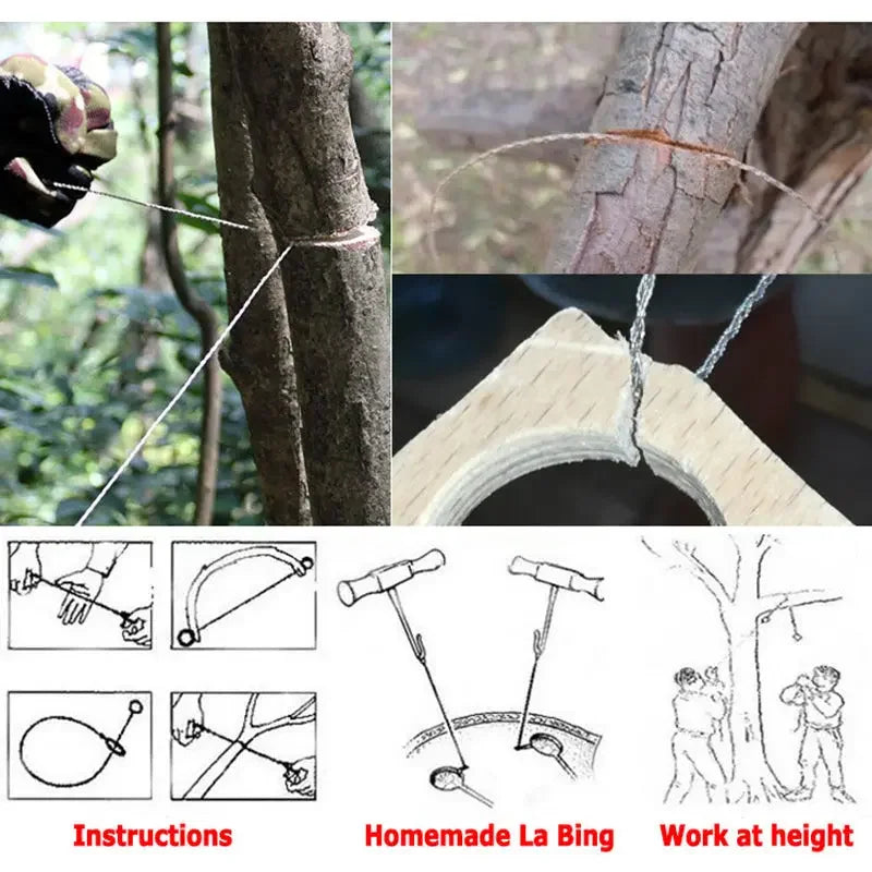 Stainless Steel Pocket Wire Saw – Compact Outdoor Survival & Camping Tool | Multi-Purpose Mini Saw