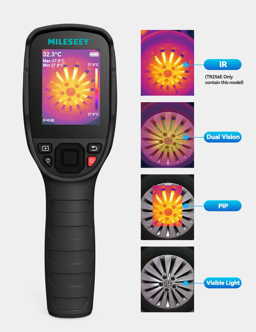 TR256E /B Thermal Imager 256X192 Thermal Imaging Camera Infrared Temperature Meter For Repair, PCB, Pipeline Detection