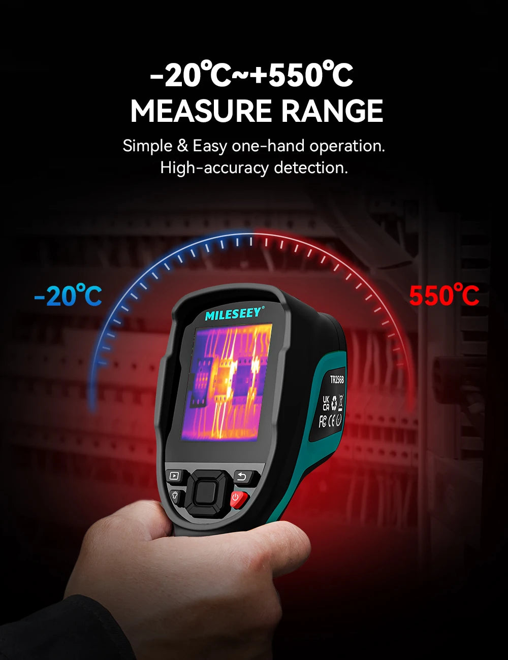 TR256E /B Thermal Imager 256X192 Thermal Imaging Camera Infrared Temperature Meter For Repair, PCB, Pipeline Detection