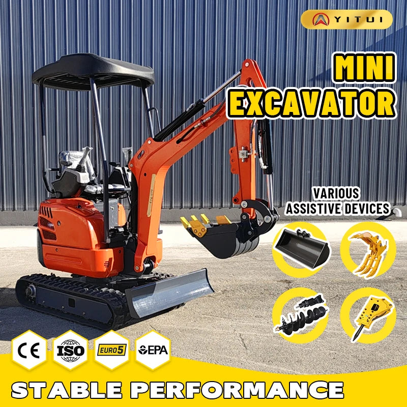 1 Ton Mini Excavator – EPA Euro Engine | Crawler Digger