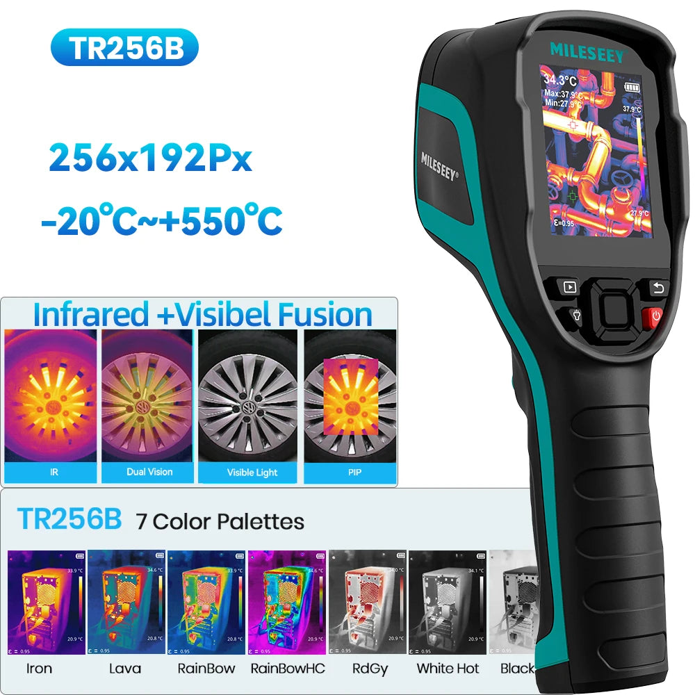 TR256E /B Thermal Imager 256X192 Thermal Imaging Camera Infrared Temperature Meter For Repair, PCB, Pipeline Detection