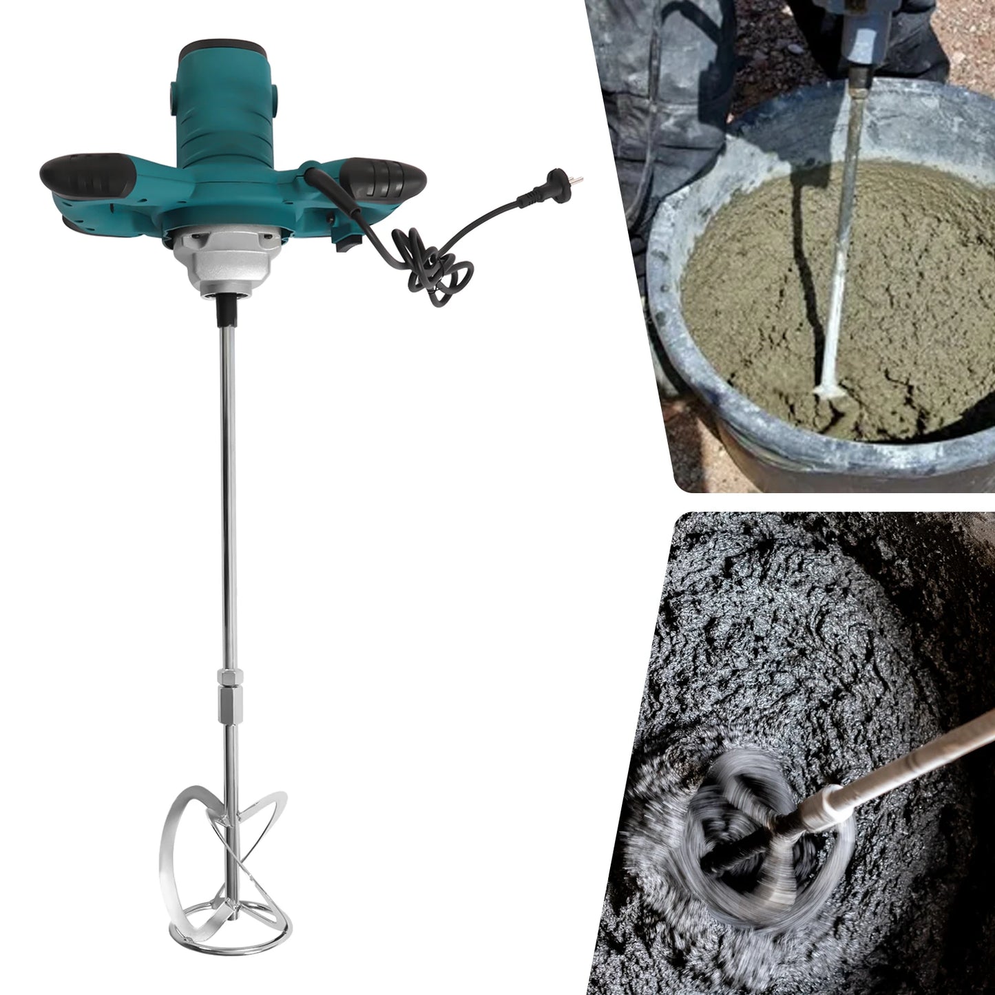 2100W 6-Speed Handheld Cement & Mortar Mixer – High-Efficiency Concrete Stirring Tool