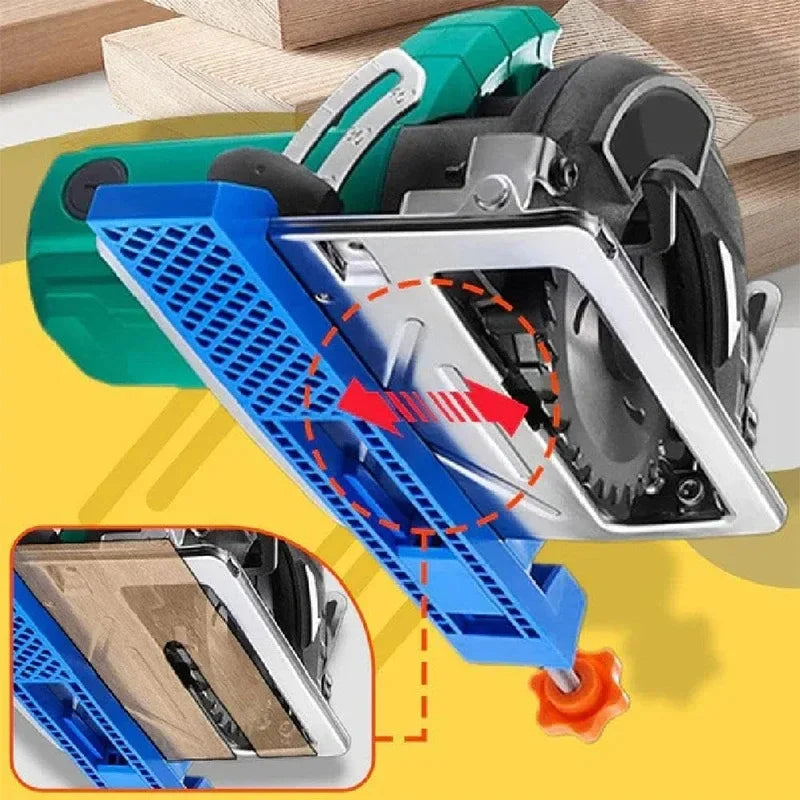Adjustable Circular Saw Guide Rail ā ABS Cutting Machine Base with Positioning Clamps for Precision Milling