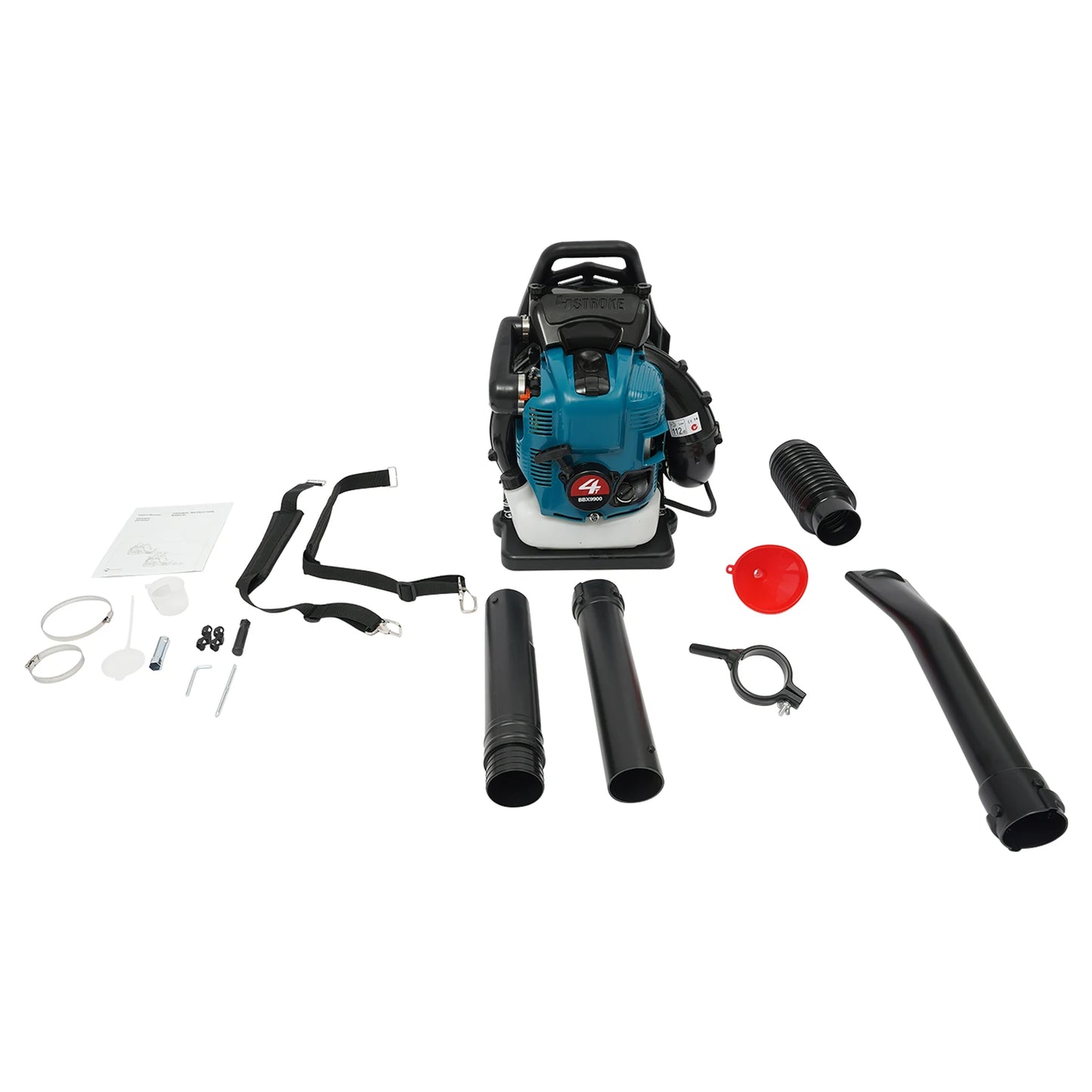 75.6CC 4 Stroke Backpack Leaf Blower 2.6KW Gasoline Powered Engine Lawn Blower Cordless Snow Dust Blowing Cleaning Tool 7000Rpm