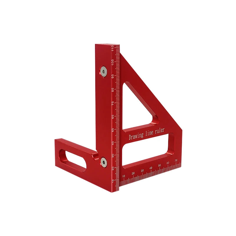 Woodworking Square Protractor – High Precision Aluminum Alloy Triangle Ruler for Carpenters & Engineers