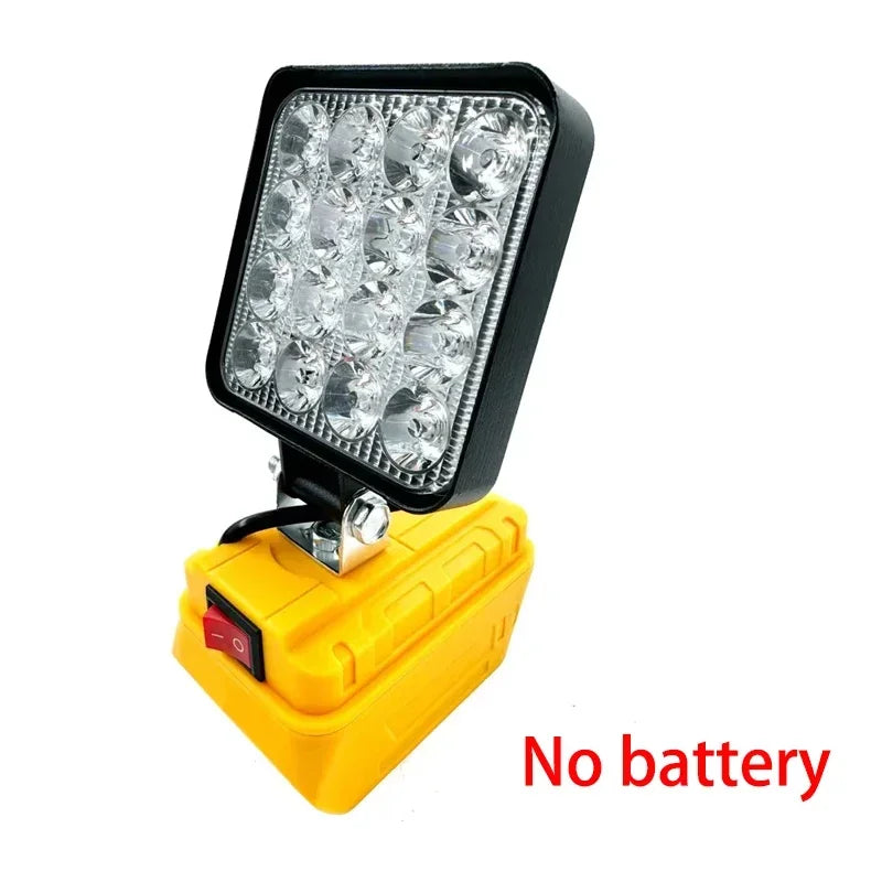 3" Cordless LED Work Light for DeWalt 14.4V–20V Batteries – 54W Portable Spotlight