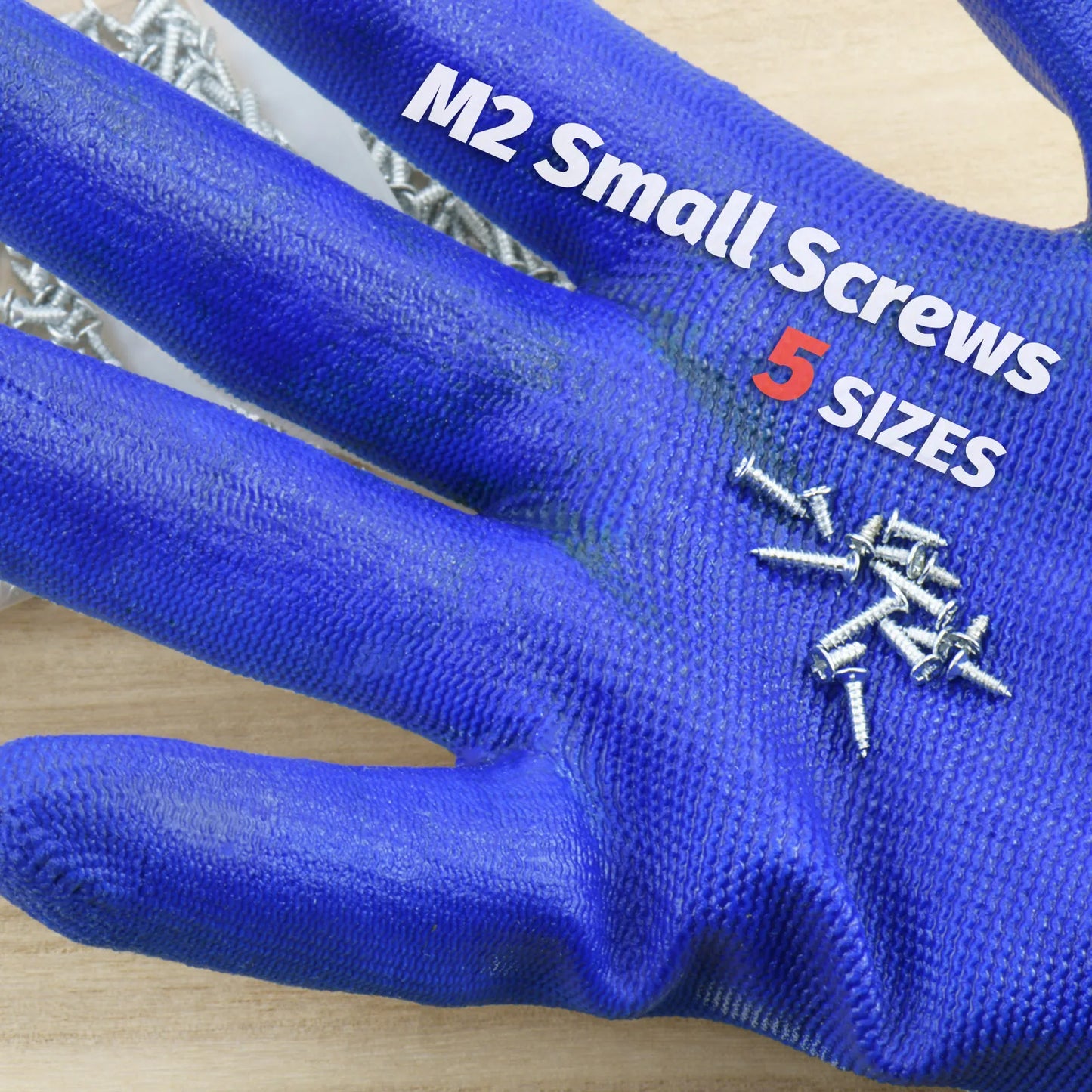 500pcs M2 Self-Tapping Screws Kit – Flat Head Phillips Drive, 5 Sizes, Alloy Steel for Wood & DIY Projects