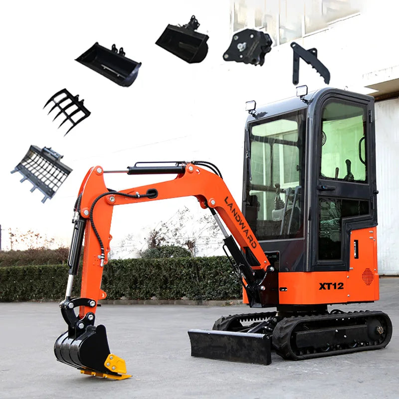 1.2 Ton Hydraulic Mini Excavator – 1200kg Crawler Digger, Koop192 Engine, Orchard & Farm Trencher, CE/EPA Certified