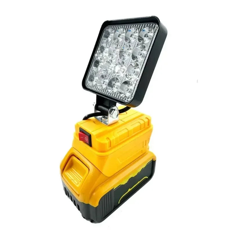 3" Cordless LED Work Light for DeWalt 14.4V–20V Batteries – 54W Portable Spotlight
