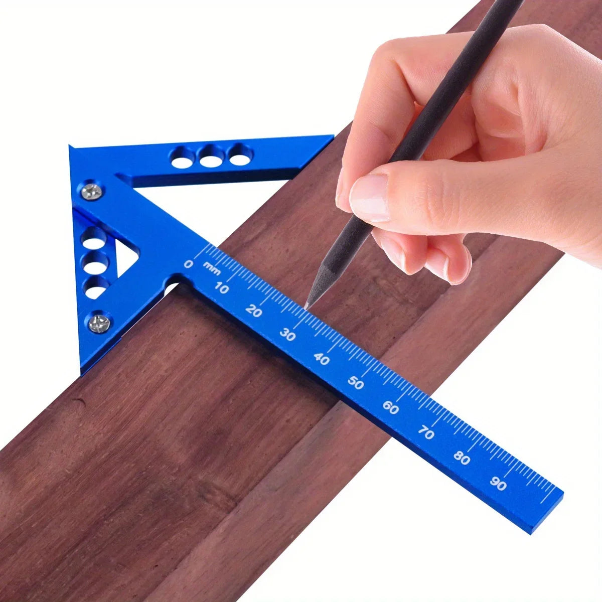 Center Finder Woodworking Square – 45°/90° Aluminum Scribe Gauge