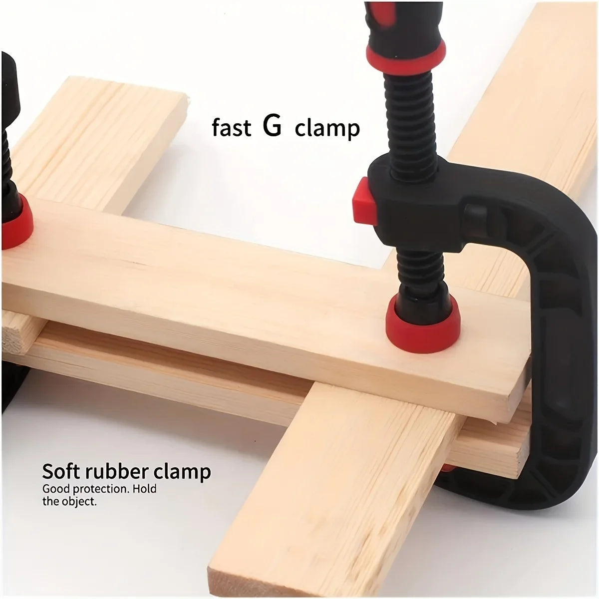 2-Pack 7-Inch Heavy-Duty Spring Clamps ā Strong Grip Nylon Plastic Jaw Clips for Woodworking & DIY Projects