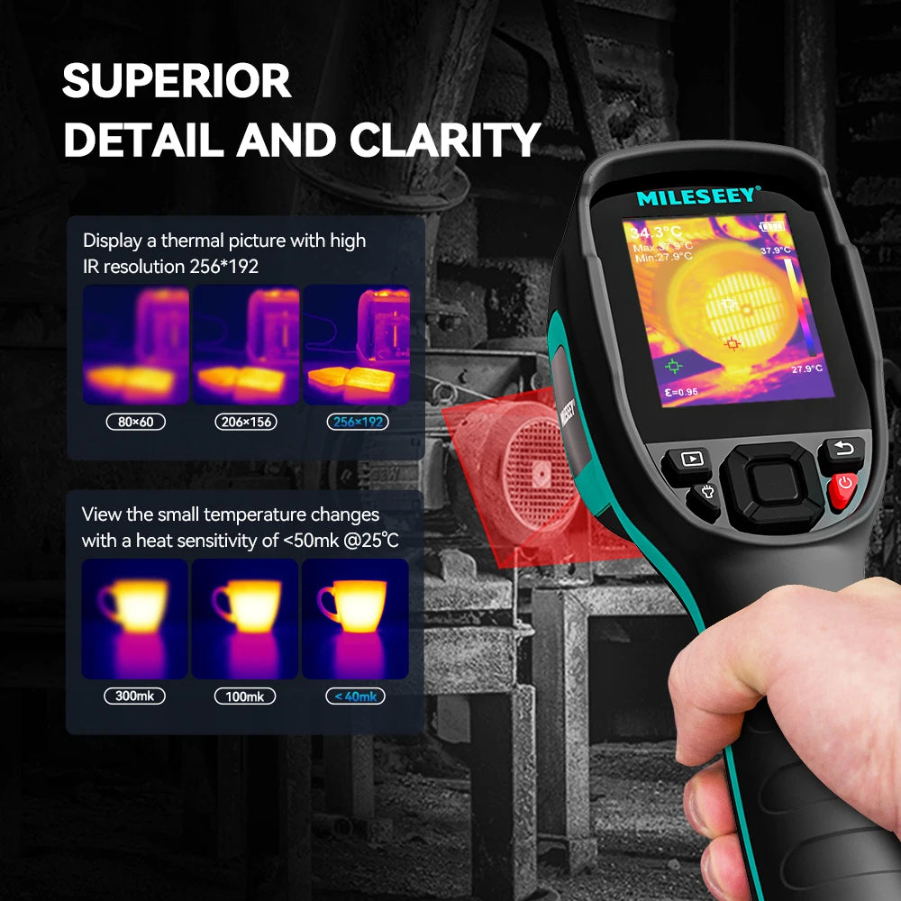TR256E /B Thermal Imager 256X192 Thermal Imaging Camera Infrared Temperature Meter For Repair, PCB, Pipeline Detection