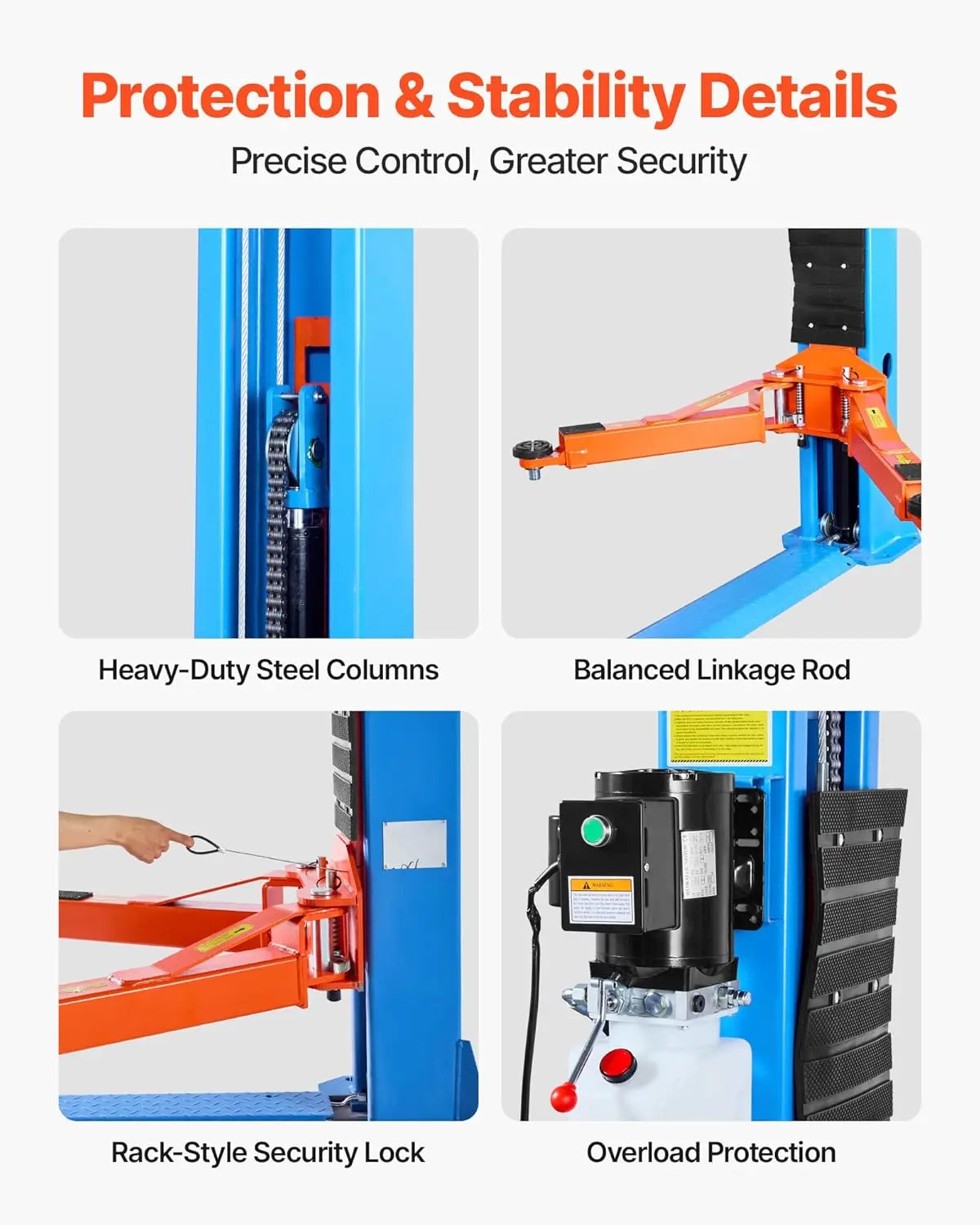 2 Post Lift, 12000 lbs Capacity, 220V 2.95 HP Powerful Motor, Two Post Car Lift Auto Hoist for Sedan SUV Pickup, Autom
