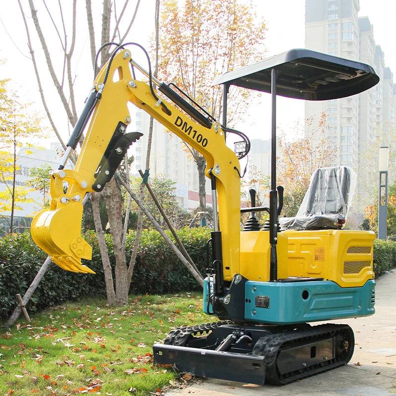 1-Ton Mini Excavator 13.5HP Diesel with Thumb | Compact Trench Digger for Construction & Landscaping | EPA Certified