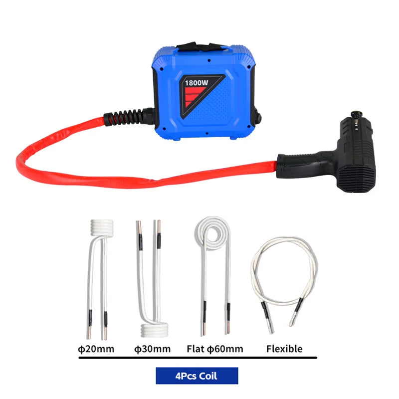 1800W Portable Induction Heater – 110V/220V Flameless Bolt Remover Tool for Car Repair