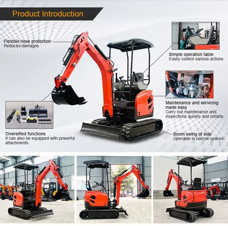 Mini Excavator 1.8 ton 2 ton Hydraulic Mini bagger Micro Digger Factory Kubota Small excavator