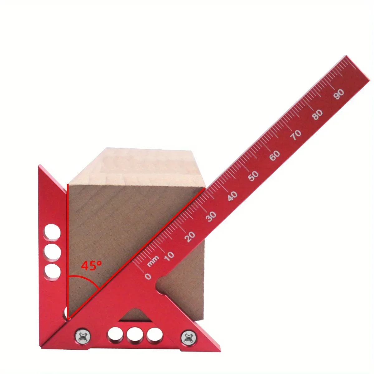 Center Finder Woodworking Square – 45°/90° Aluminum Scribe Gauge