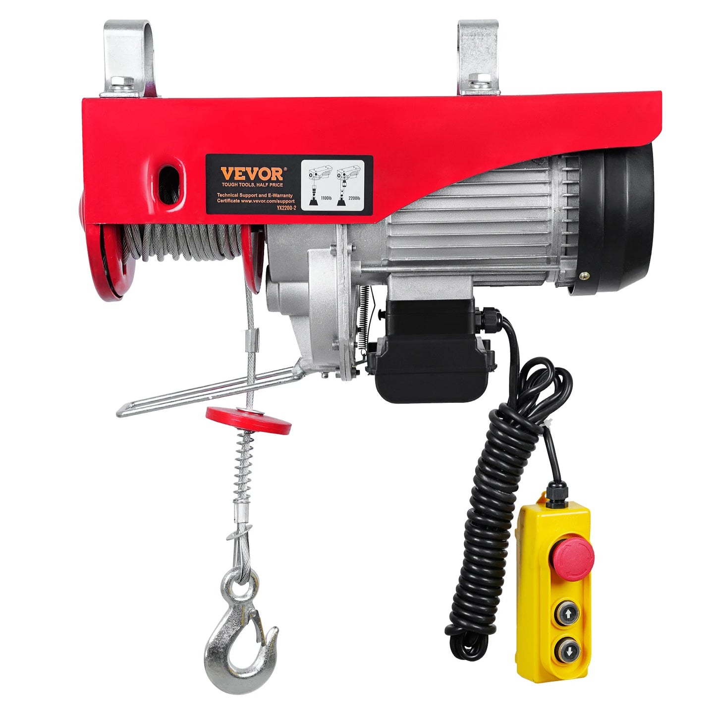 400–1000kg Electric Hoist Winch with Wired/Wireless Remote – 880–2200 lbs Lift Capacity for Garage, Boat, Car, Workshop