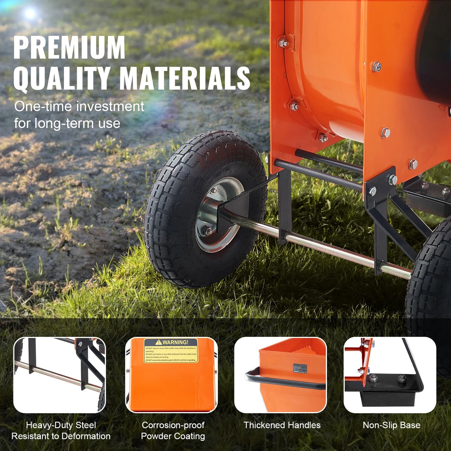 Wood Chipper Shredder Mulcher Heavy Duty Gas Powered 4.1/8.6KW Woodchipper Fast Wood Chipping Chopping for Forestry