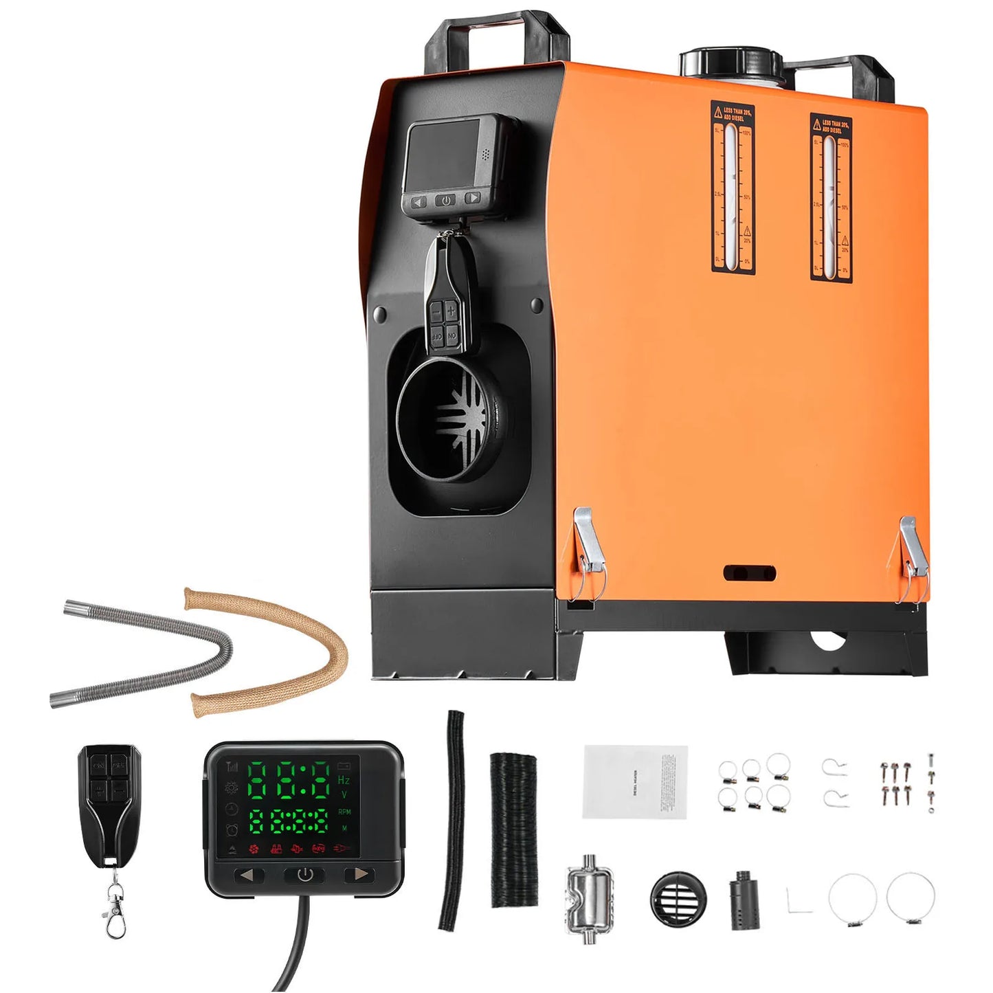 8KW Diesel Air Heater 12V/24V with LCD & Remote – Quiet, Efficient Heating for RVs, Trucks, Boats, and Indoor Use