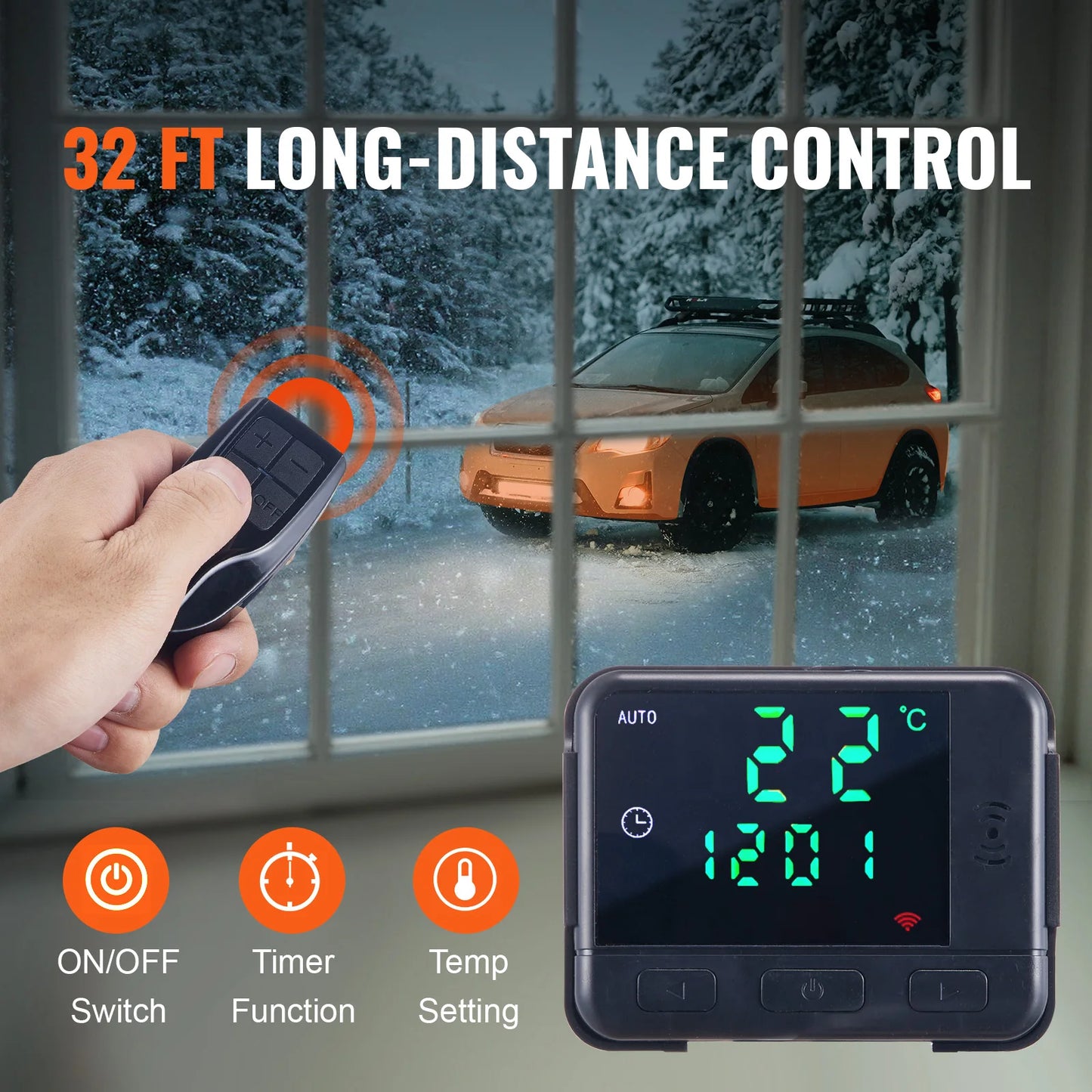 8KW Diesel Air Heater 12V Car Heater with Remote Control and LCD Diesel Parking Heater for RV Trailer Camper Van Boat