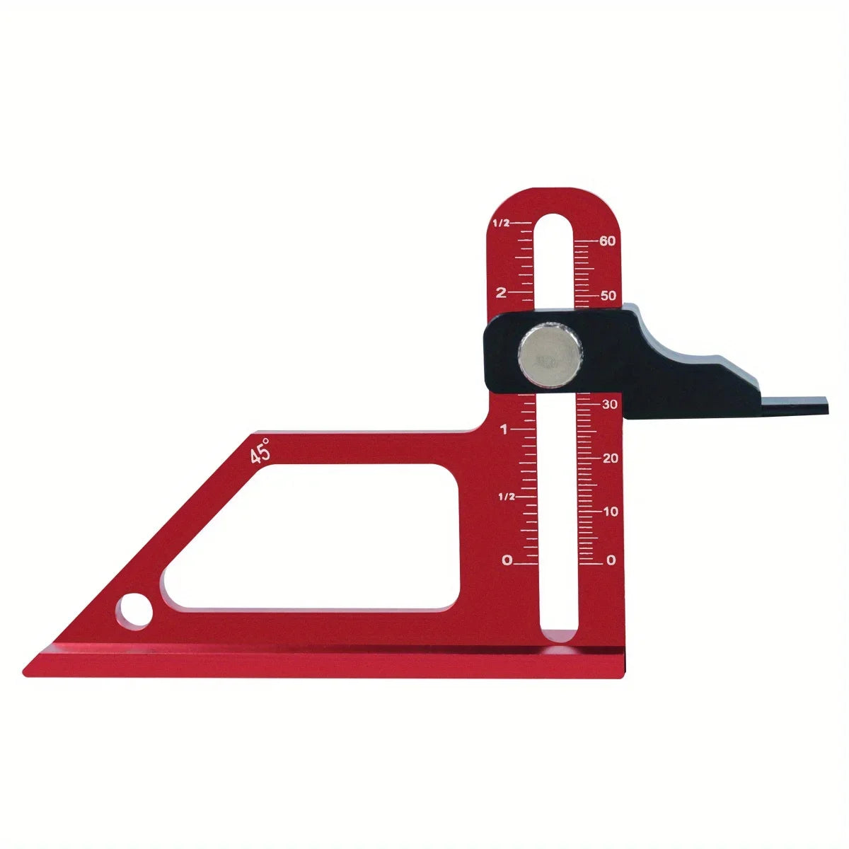 Adjustable Aluminum Depth Gauge 0ā60mm ā Metric & Inch Scale for Table Saw Blade & Router Bit Height Setup