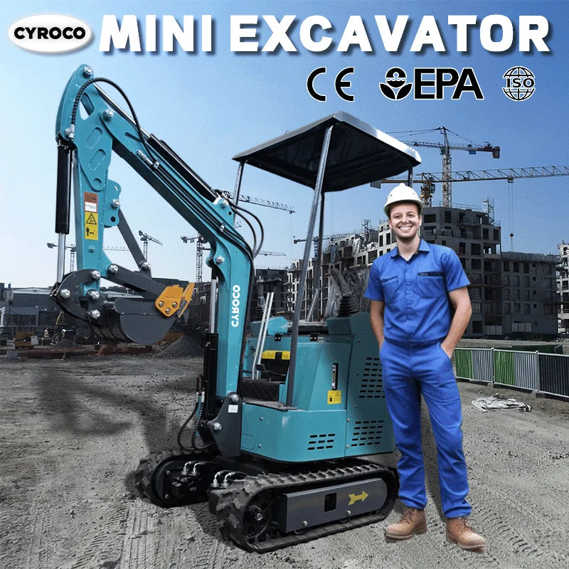 Mini Excavator 1 Ton 1.2 Ton Kubota Engine 1.5 Ton 1.8 Ton Crawler Excavator EURO 5 EPA Engine Excavator