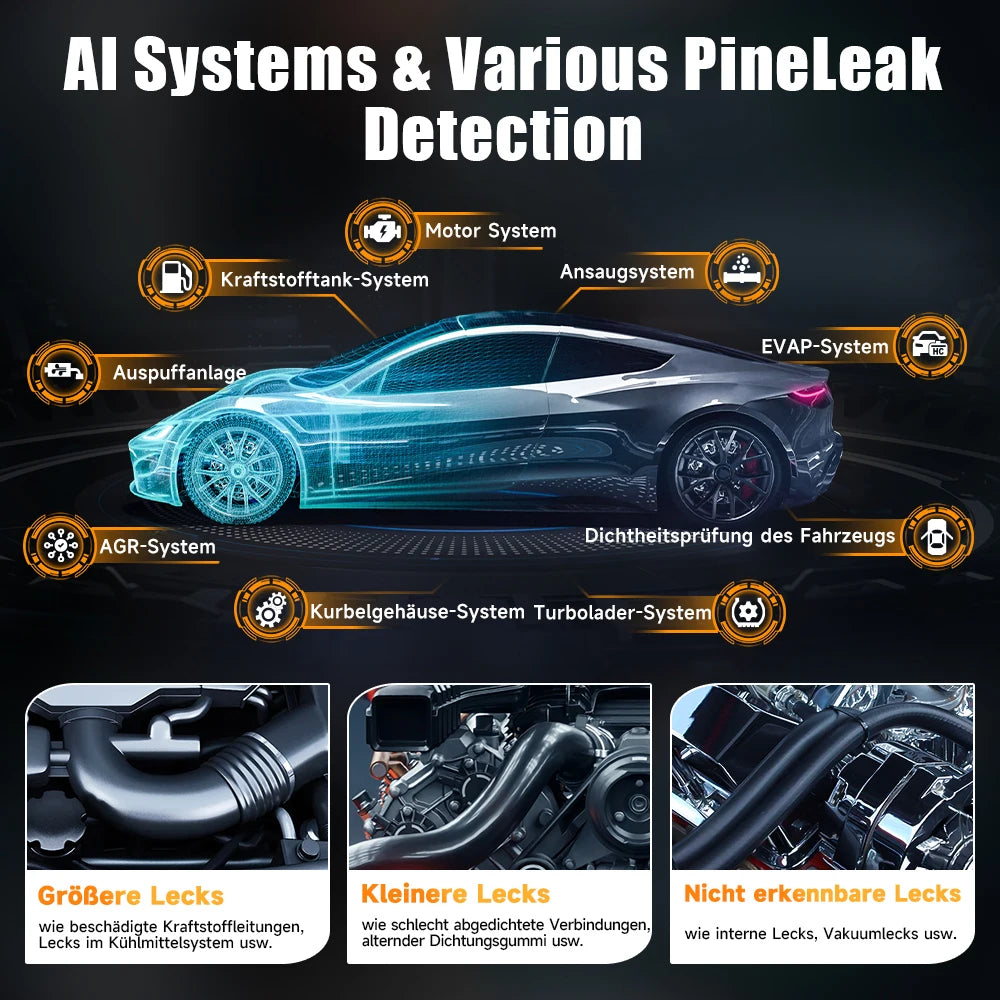 Automotive Smoke Machine 12V Built-in Air Pump EVAP Vacuum Leak Detector Car Pipe Leakage Diagnostic Tester 2025 FOXWELL SD203