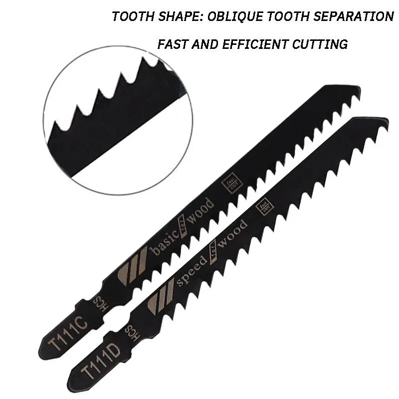 10PCS Electric Jig Saw Blades for Wood, Metal, Plastic ā Fine & Coarse Teeth | Anti-Collapse Design