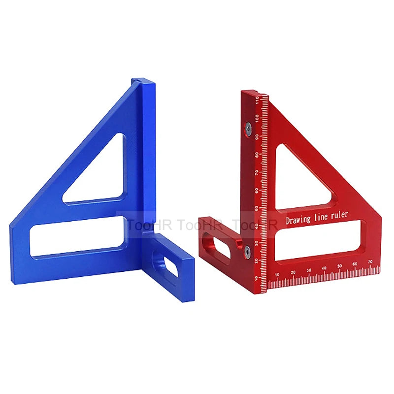 Woodworking Square Protractor – High Precision Aluminum Alloy Triangle Ruler for Carpenters & Engineers