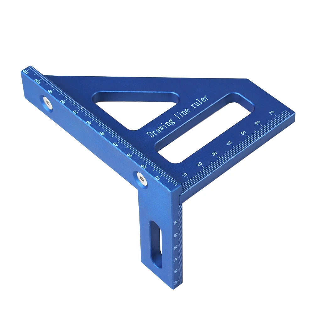 3D Multi-Angle Measuring Ruler – 45°/90° Plastic Square Layout Tool for Carpentry & DIY