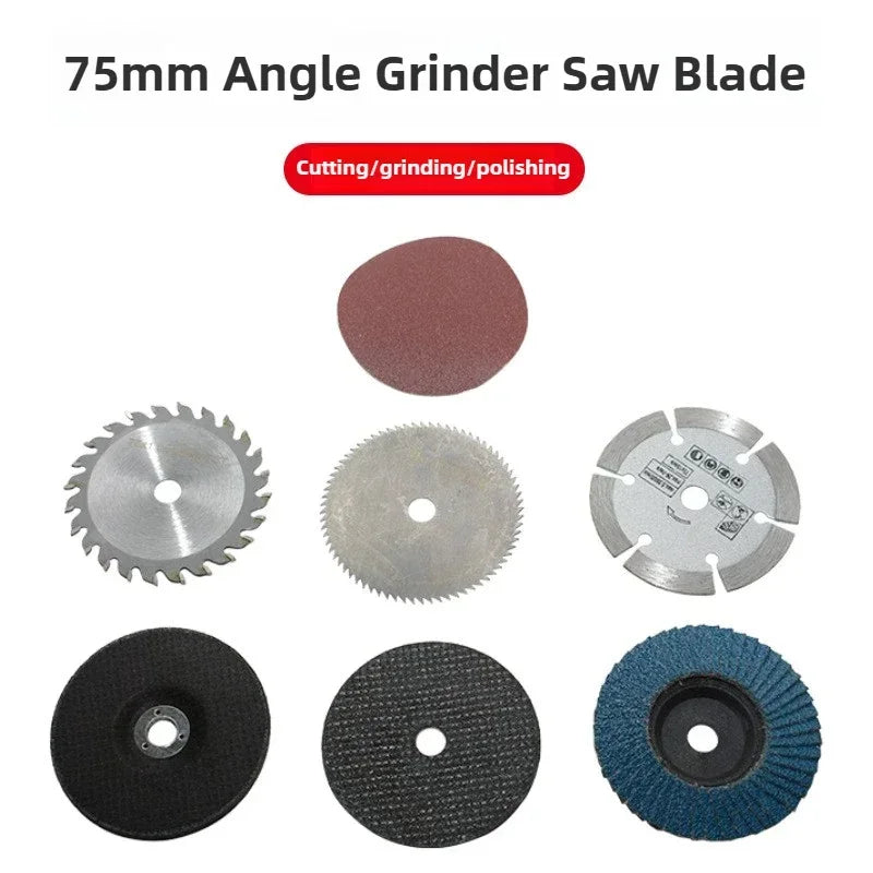 7PCS 3-Inch Cutting & Flap Disc Set ā 75mm Angle Grinder Wheels for Metal, Wood, Tile, Stone, Polishing & Grinding