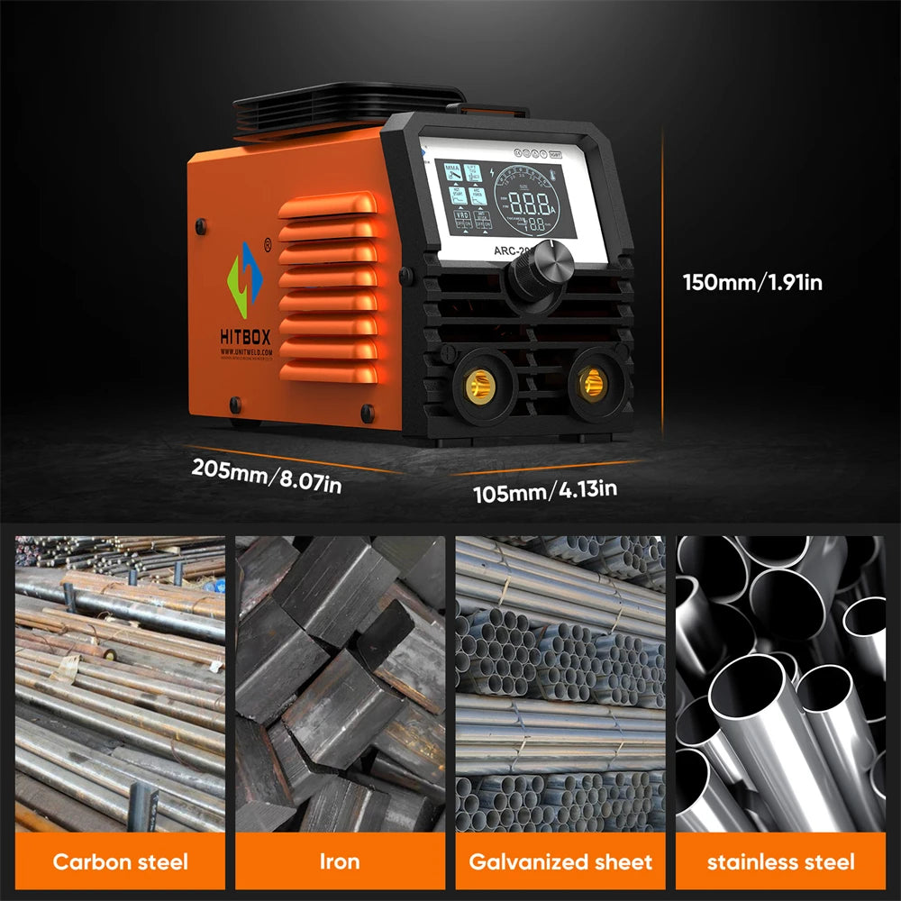 HITBOX ARC200S 2-in-1 Mini Welder | ARC MMA + LIFT TIG 200A 220V