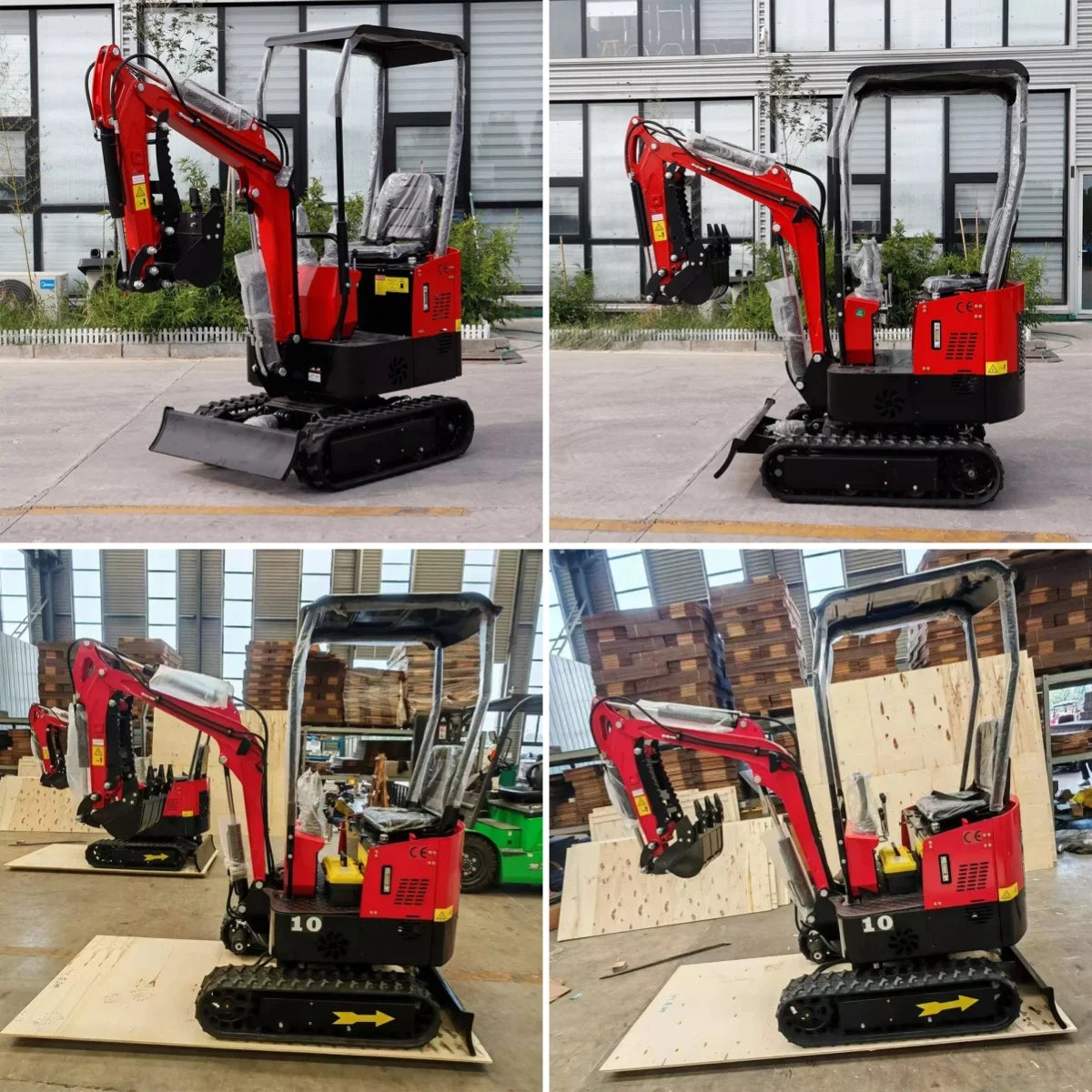 MS10H 1 Ton Mini Excavator with 8 Attachments | Crawler Digger – USA Stock