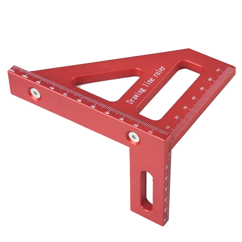 3D Multi-Angle Measuring Ruler – 45°/90° Plastic Square Layout Tool for Carpentry & DIY