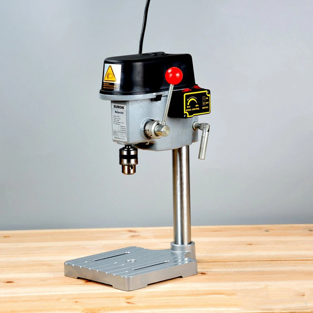 Mini Benchtop Drill Press 340W – High-Speed 3-Speed Desktop Drilling Machine (1–10mm Chuck)