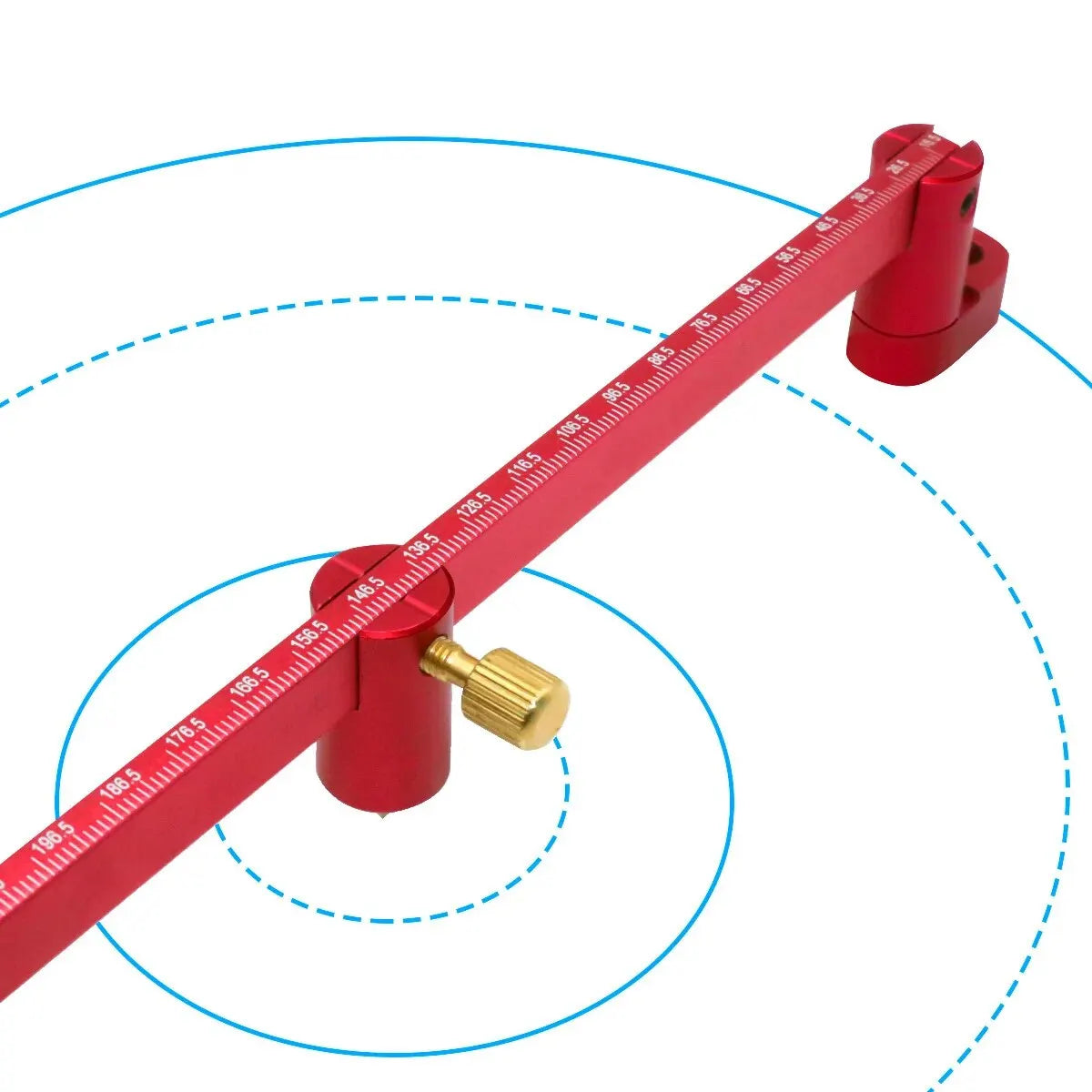 300mm Adjustable Aluminum Compass Circle Ruler – Fixed-Point Marking Gauge for Woodworking & DIY Projects