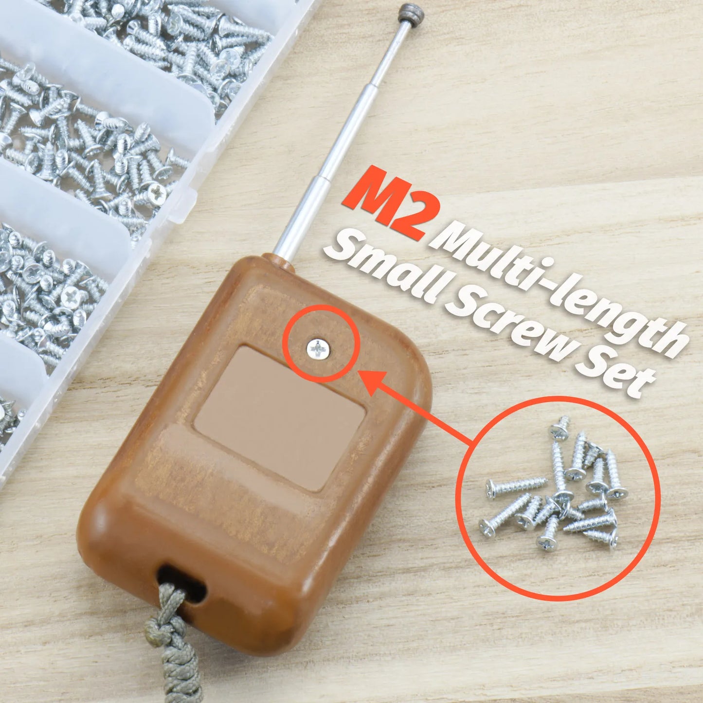 500pcs M2 Self-Tapping Screws Kit – Flat Head Phillips Drive, 5 Sizes, Alloy Steel for Wood & DIY Projects
