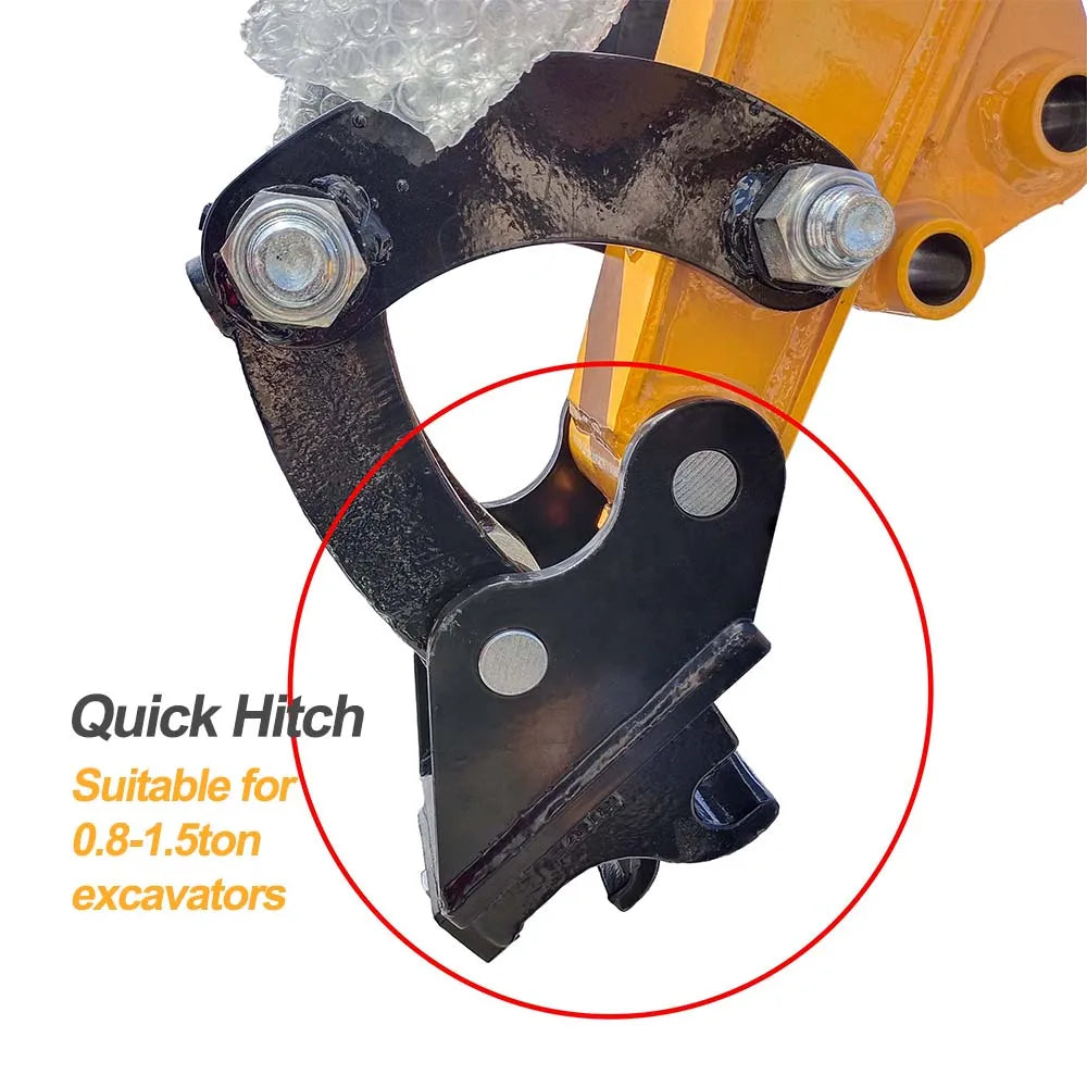 Mechanical Quick Hitch for Mini Excavators 0.8–1.5 Ton | USA Stock