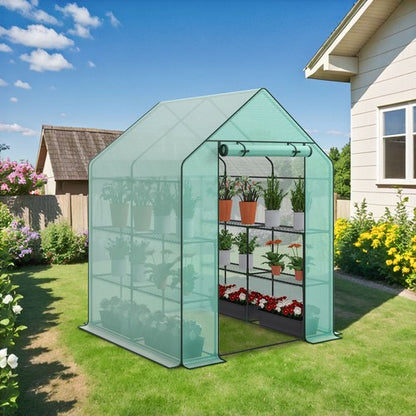 8 Shelves 3 Tiers Greenhouse Portable Mini Walk In Outdoor MINI Planter House