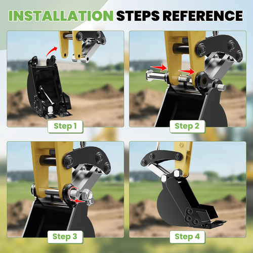Attachments Mini Excavator: Ripper, Rake, Narrow Bucket, Plain Bucket, Thumb